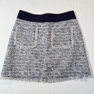 J.CREW Multicolored Tweed Lined Mini Skirt Pockets Sz 6 Preppy Office Classic